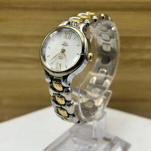 Timex Watch Women Indiglo 24mm Silver Gold Two Tone New Battery 6.25"